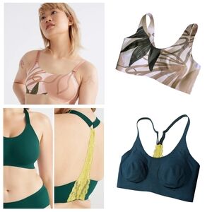 Knix Multicolor and Green Bras